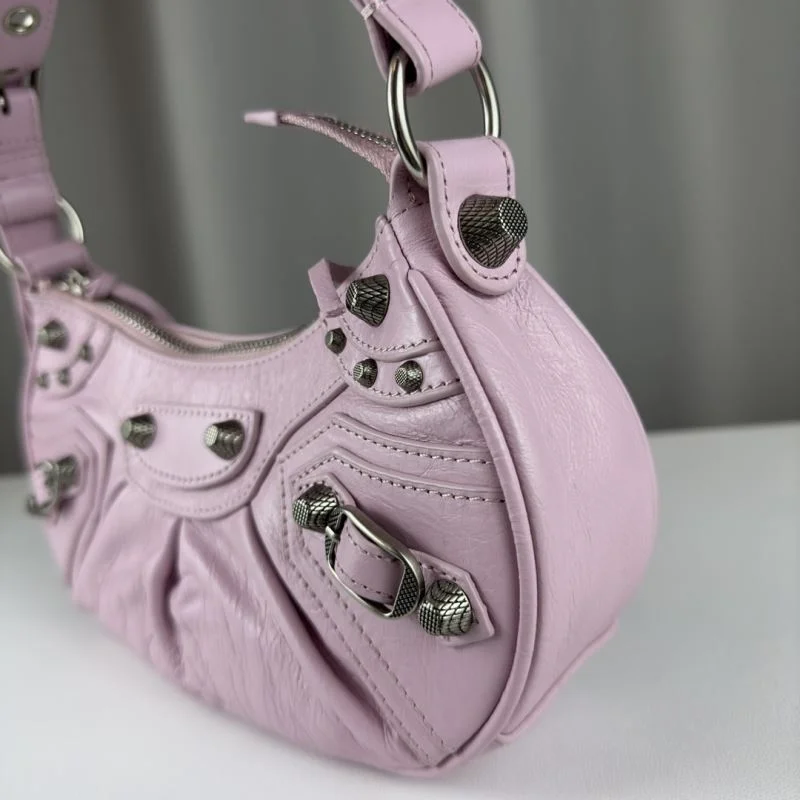 FreshLook Balenciaga Le Cagole Half-Moon Crossbody Bag with Heart Mirror 38386
