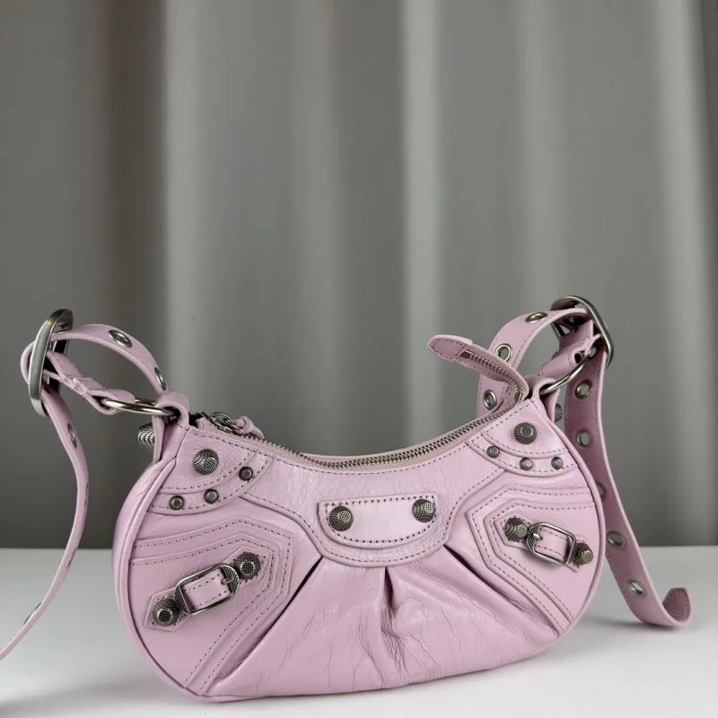 FreshLook Balenciaga Le Cagole Half-Moon Crossbody Bag with Heart Mirror 38386