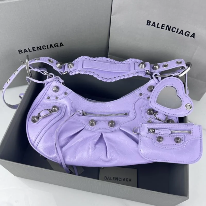 Balenciaga Le Cagole Half-Moon Dumpling Bag - Retro SunProtective 38356