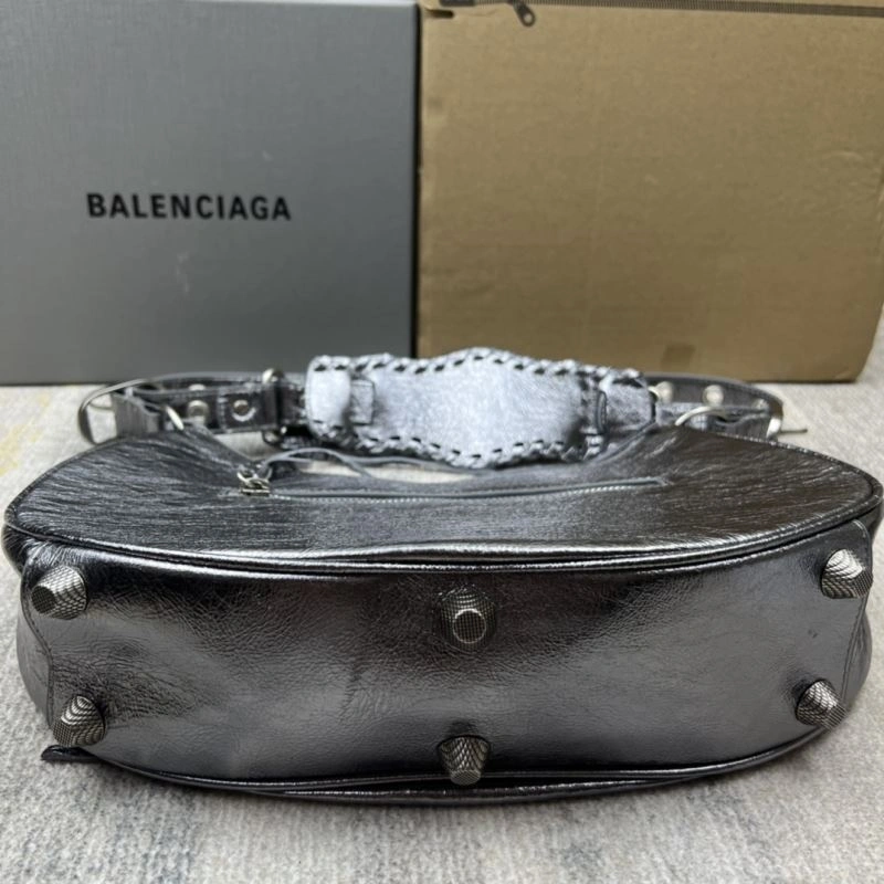 UrbanChic Balenciaga Le Cagole Half-Moon Dumpling Bag - Silver Edition 75360