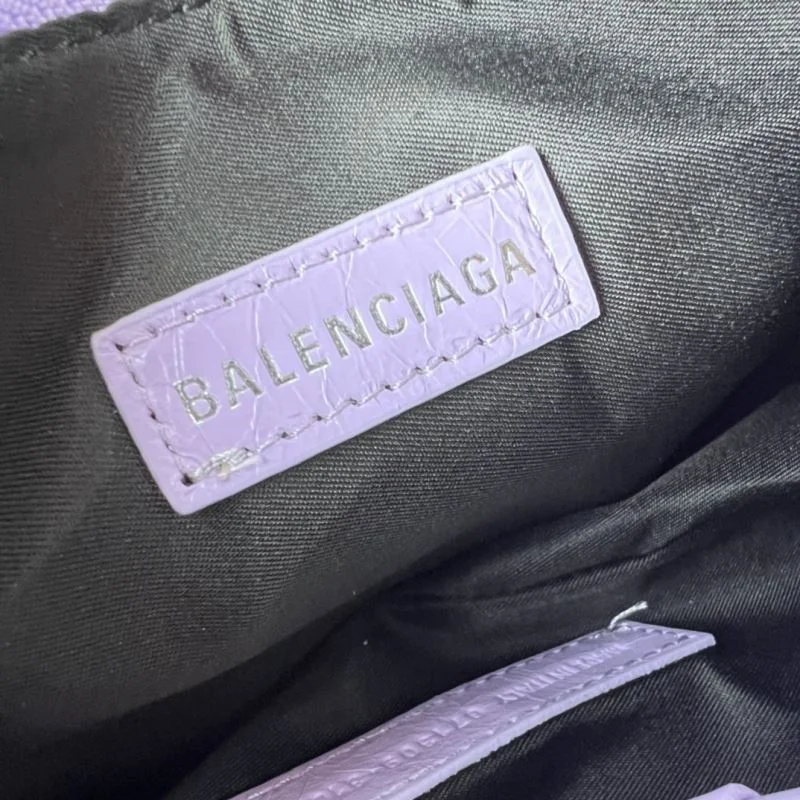 Balenciaga Le Cagole Half-Moon Dumpling Bag in Purple OnTrend 38348
