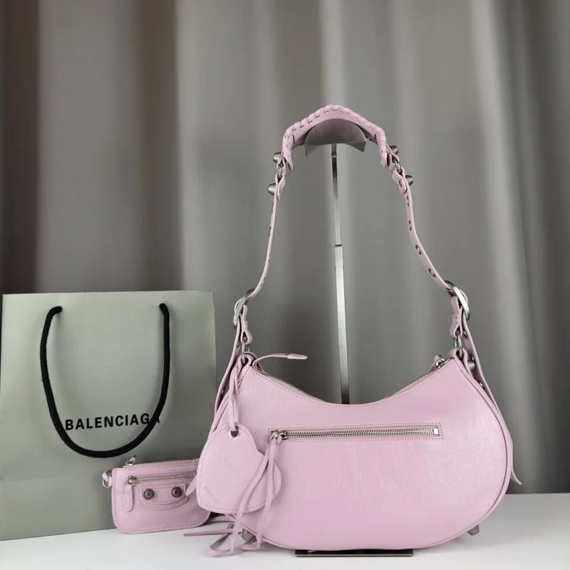 Modern Balenciaga Le Cagole Half-Moon Luxe Crossbody Bag 38394