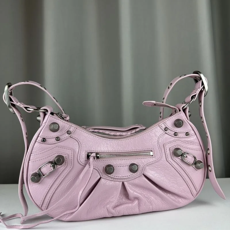 Modern Balenciaga Le Cagole Half-Moon Luxe Crossbody Bag 38394