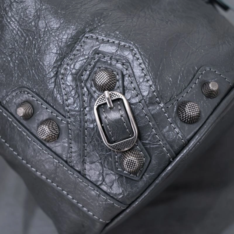 Balenciaga Le Cagole Heart-Mirror Bucket Bag in Lambskin Chic 75344