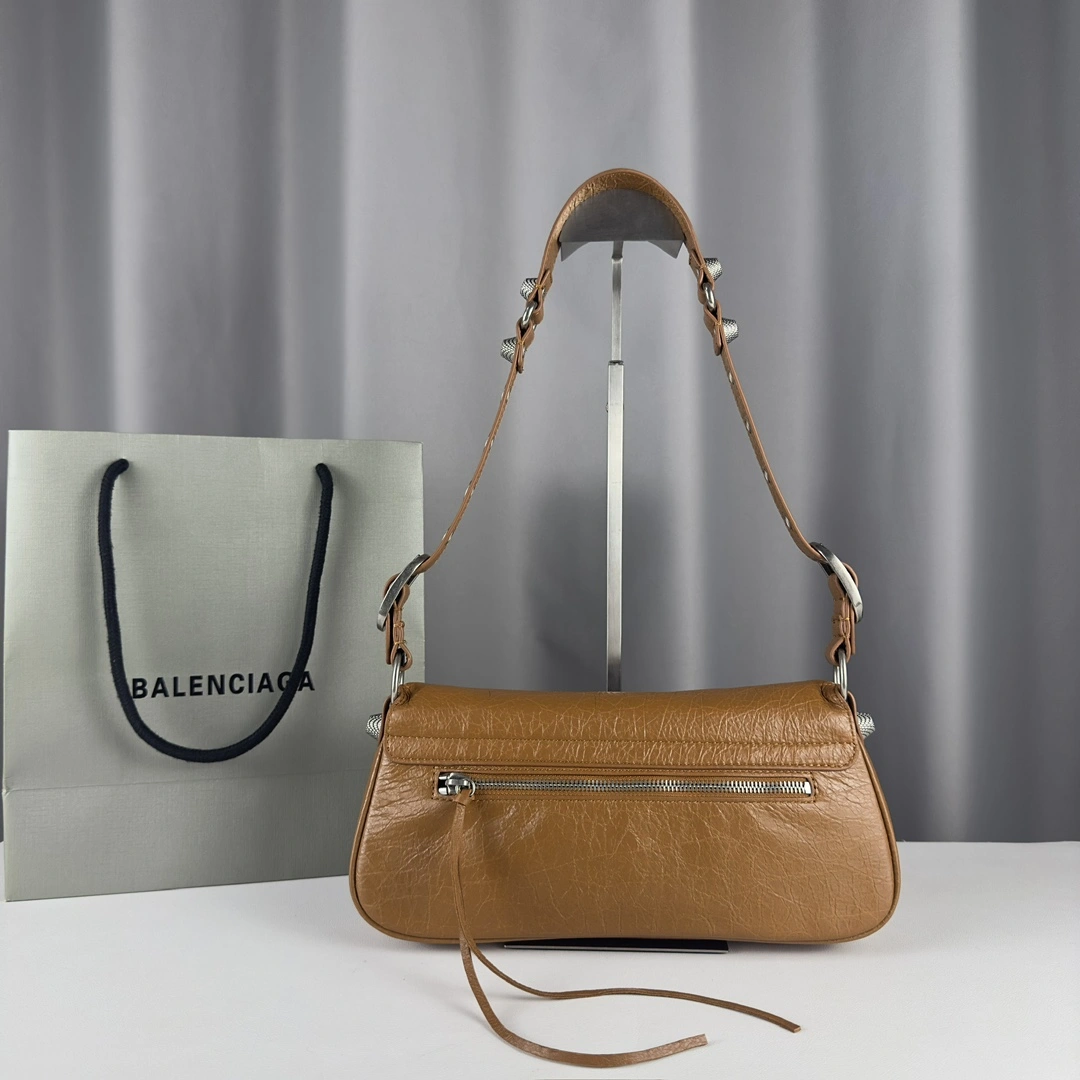 Sporty Balenciaga Le Cagole Large Lambskin Sling Bag 600 Baguette 61102