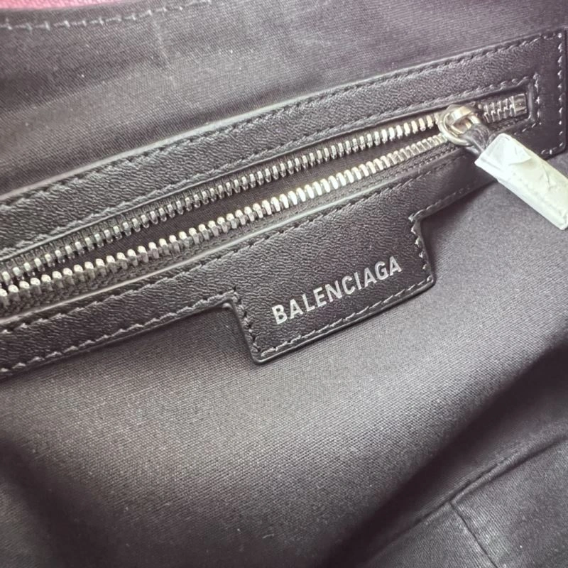 Versatile Balenciaga Le Cagole Large Rhinestone Pink Half-Moon Shoulder Bag 78811