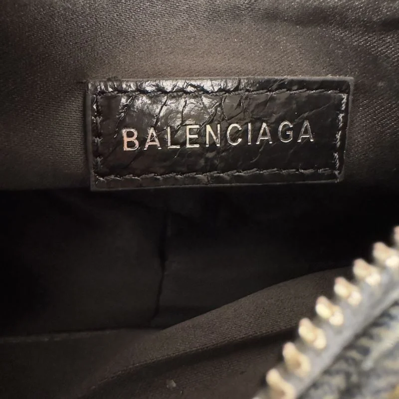 Balenciaga Le Cagole Light Blue Denim Half-Moon Crossbody Bag HighPerformance 38393