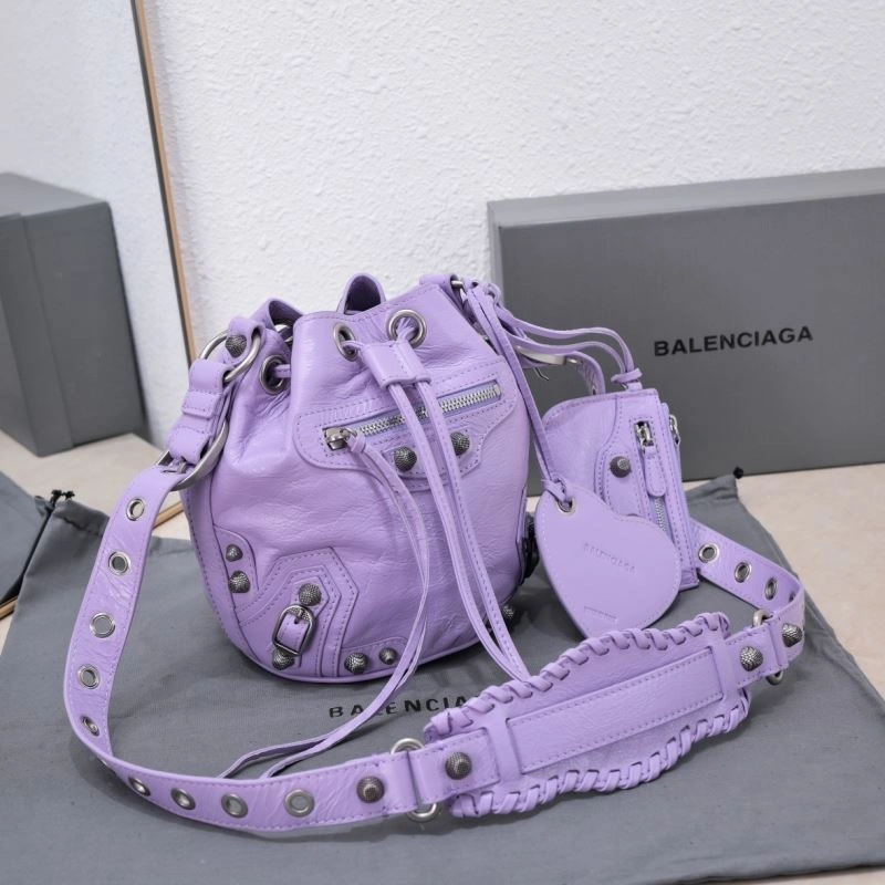 Balenciaga Le Cagole Luxe Heart Mirror Bucket Bag QuickDry 75341