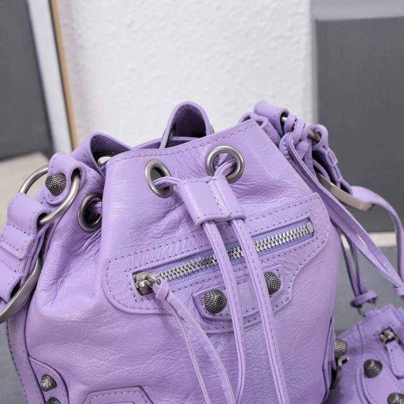 Balenciaga Le Cagole Luxe Heart Mirror Bucket Bag QuickDry 75341