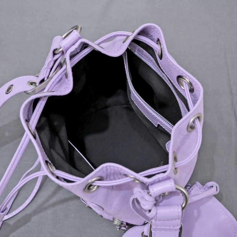 Balenciaga Le Cagole Luxe Heart Mirror Bucket Bag QuickDry 75341