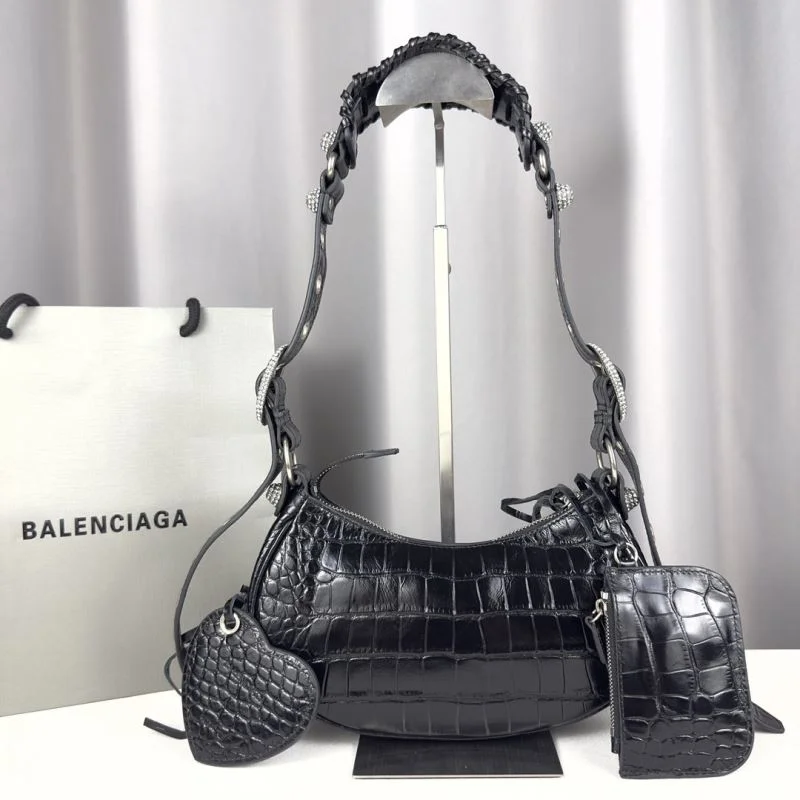 Vibrant Balenciaga Le Cagole Mini Croc-Patterned Shoulder Bag 38398