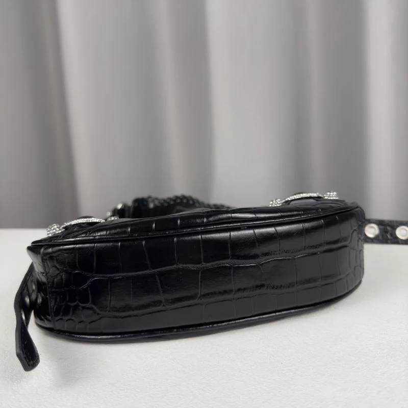 Vibrant Balenciaga Le Cagole Mini Croc-Patterned Shoulder Bag 38398