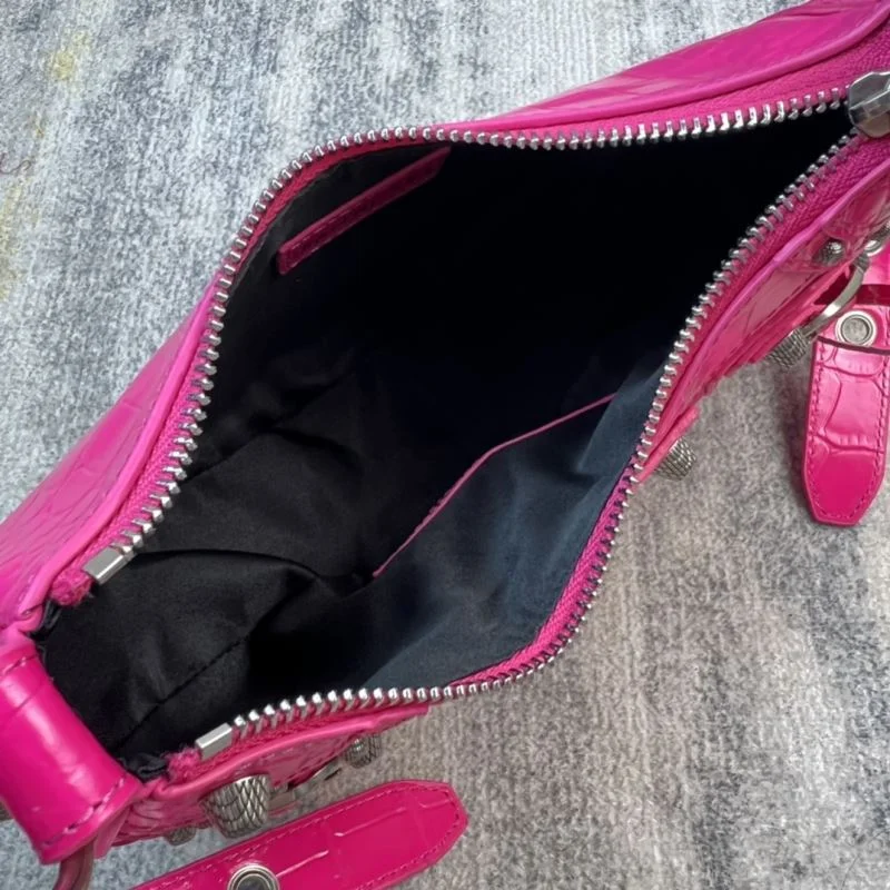 Seasonal Balenciaga Le Cagole Mini Crocodile Half-Moon Bag 38372
