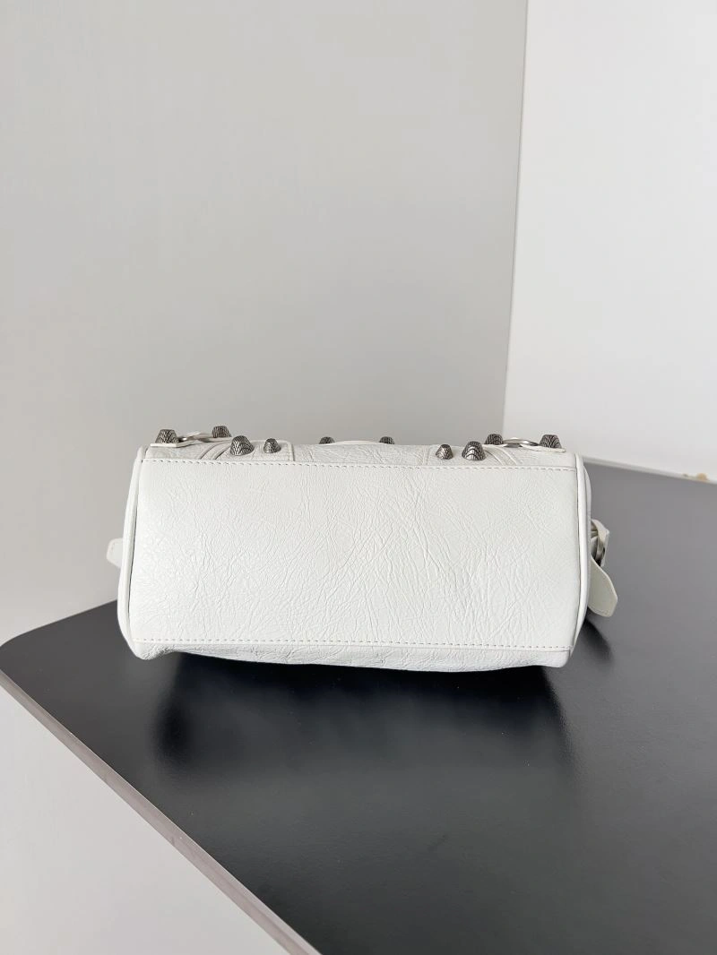 Packable Balenciaga Le Cagole Mini Duffle Bag in Black Lambskin Leather 78768