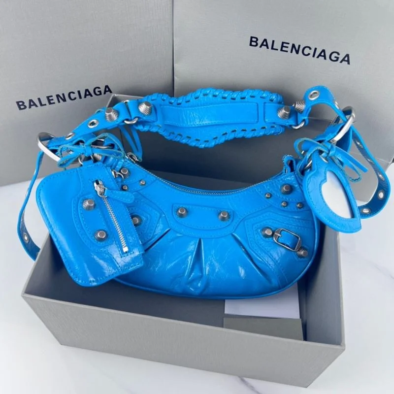Flexible Balenciaga Le Cagole Mini Half-Moon Dumpling Bag 38346