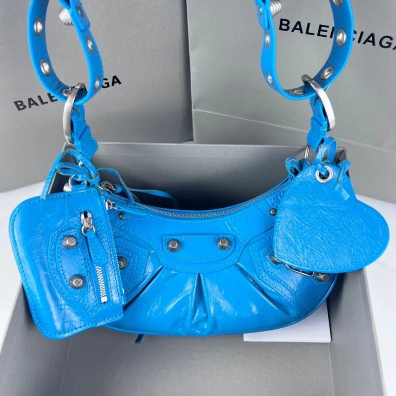 Flexible Balenciaga Le Cagole Mini Half-Moon Dumpling Bag 38346