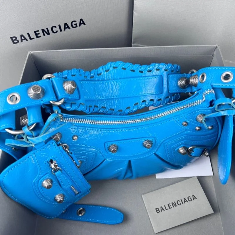 Flexible Balenciaga Le Cagole Mini Half-Moon Dumpling Bag 38346