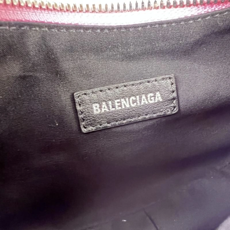 Balenciaga Le Cagole Mini Rhinestone Denim Half-Moon Bag Original 78807