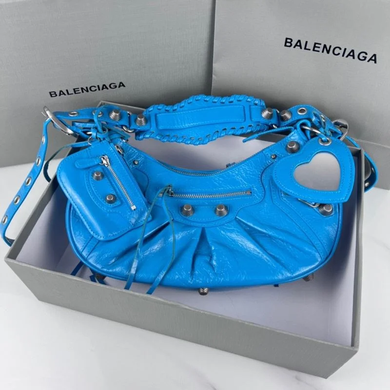 Balenciaga Le Cagole Retro Dumpling Bag in Light Blue Comfortable 38359