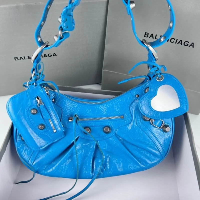 Balenciaga Le Cagole Retro Dumpling Bag in Light Blue Comfortable 38359