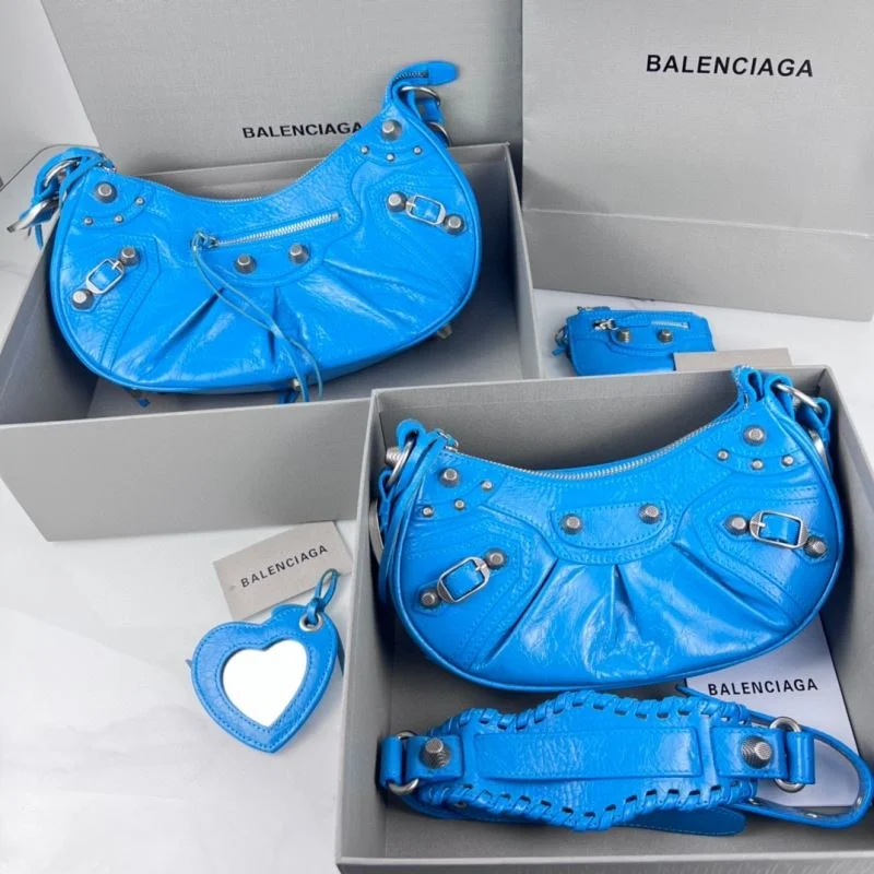 Balenciaga Le Cagole Retro Dumpling Bag in Light Blue Comfortable 38359
