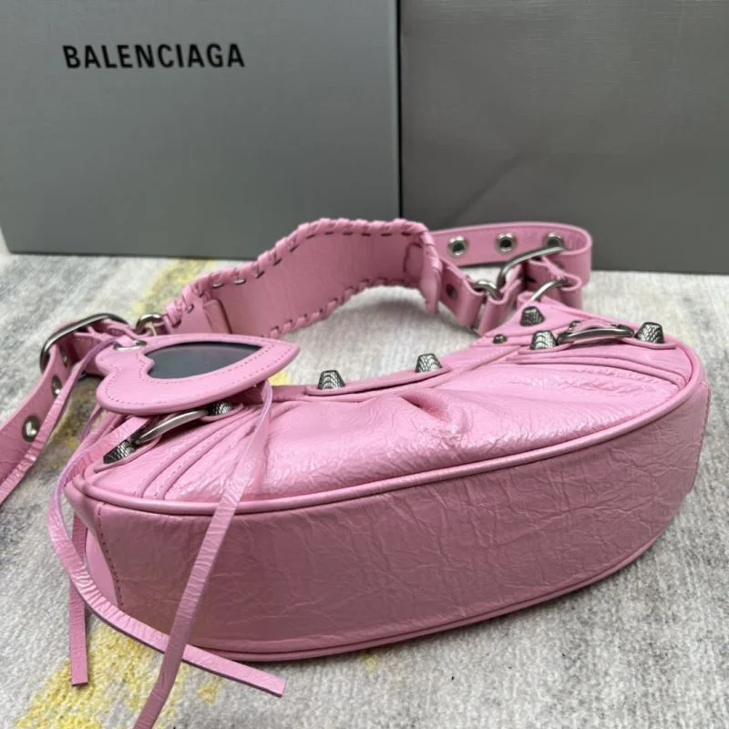 Soft Balenciaga Le Cagole Retro Half-Moon Dumpling Bag 38361