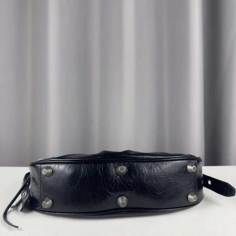 Colorful Balenciaga Le Cagole Rhinestone Half-Moon Crossbody Bag 38387