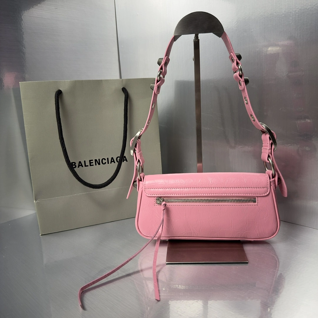 ZipUp Balenciaga Le Cagole Small Baguette Sling Bag in Lambskin 61083