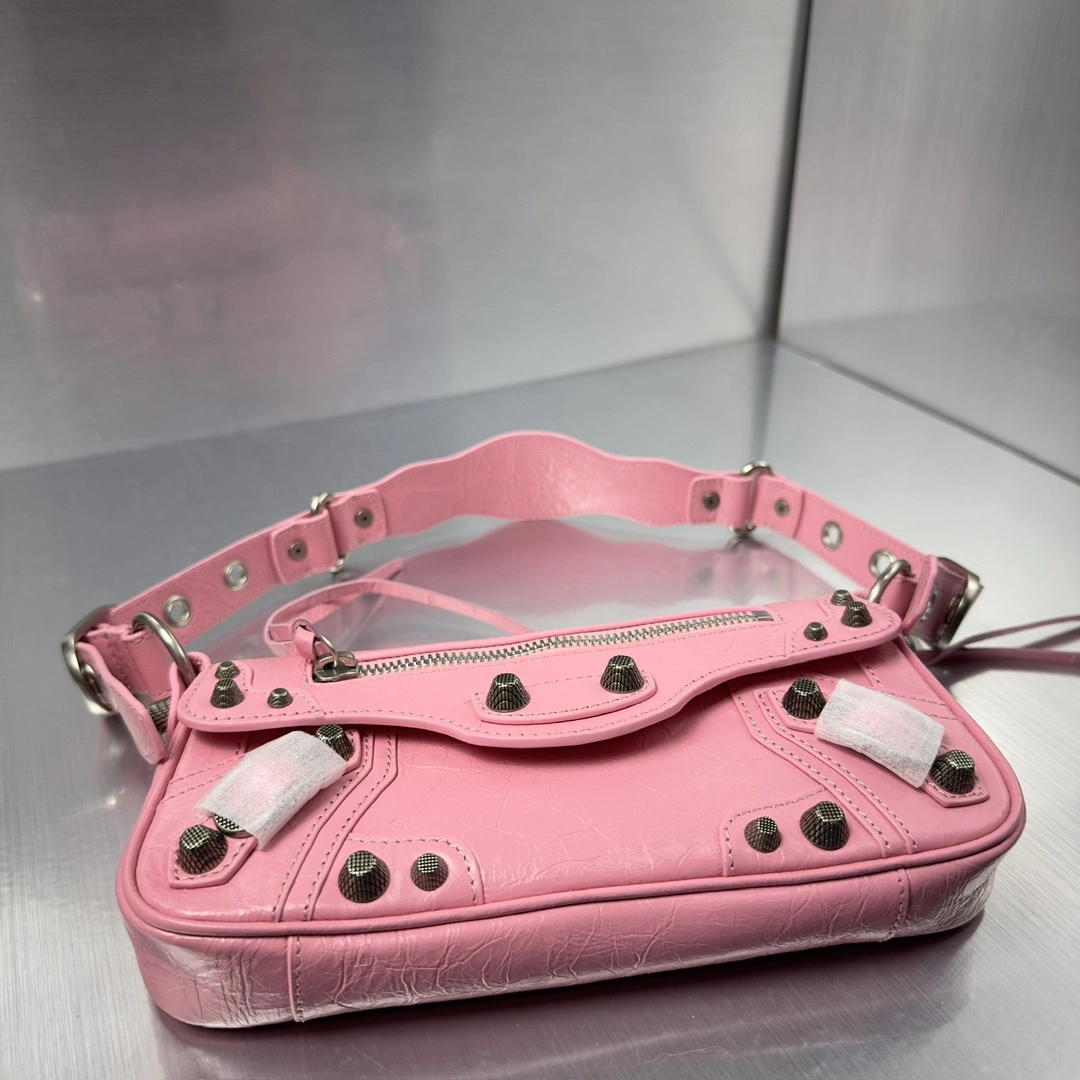 ZipUp Balenciaga Le Cagole Small Baguette Sling Bag in Lambskin 61083