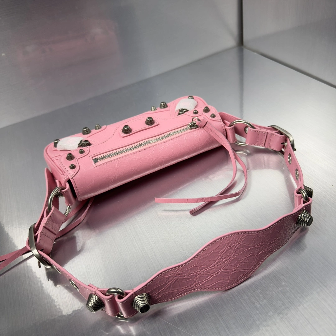 ZipUp Balenciaga Le Cagole Small Baguette Sling Bag in Lambskin 61083