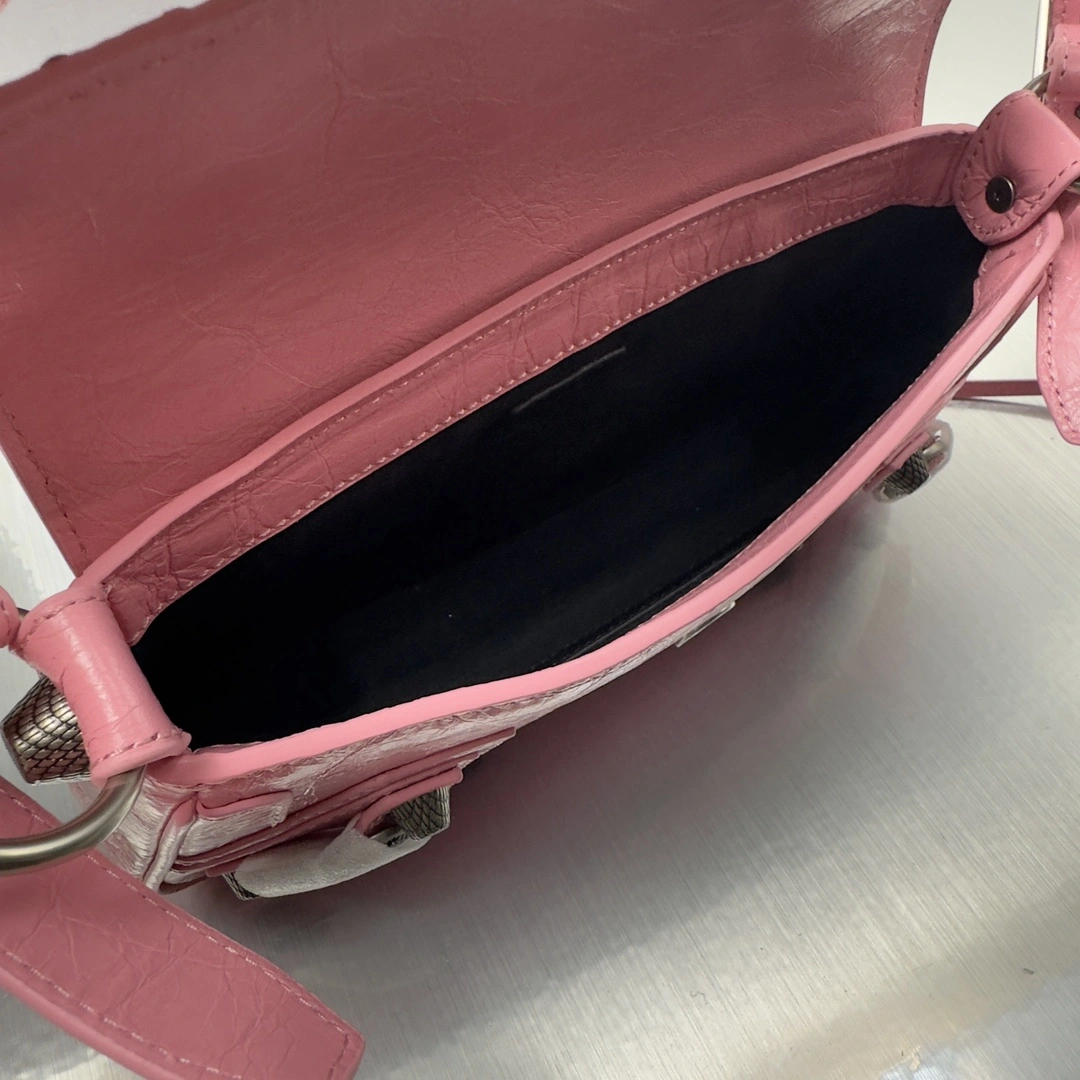 ZipUp Balenciaga Le Cagole Small Baguette Sling Bag in Lambskin 61083