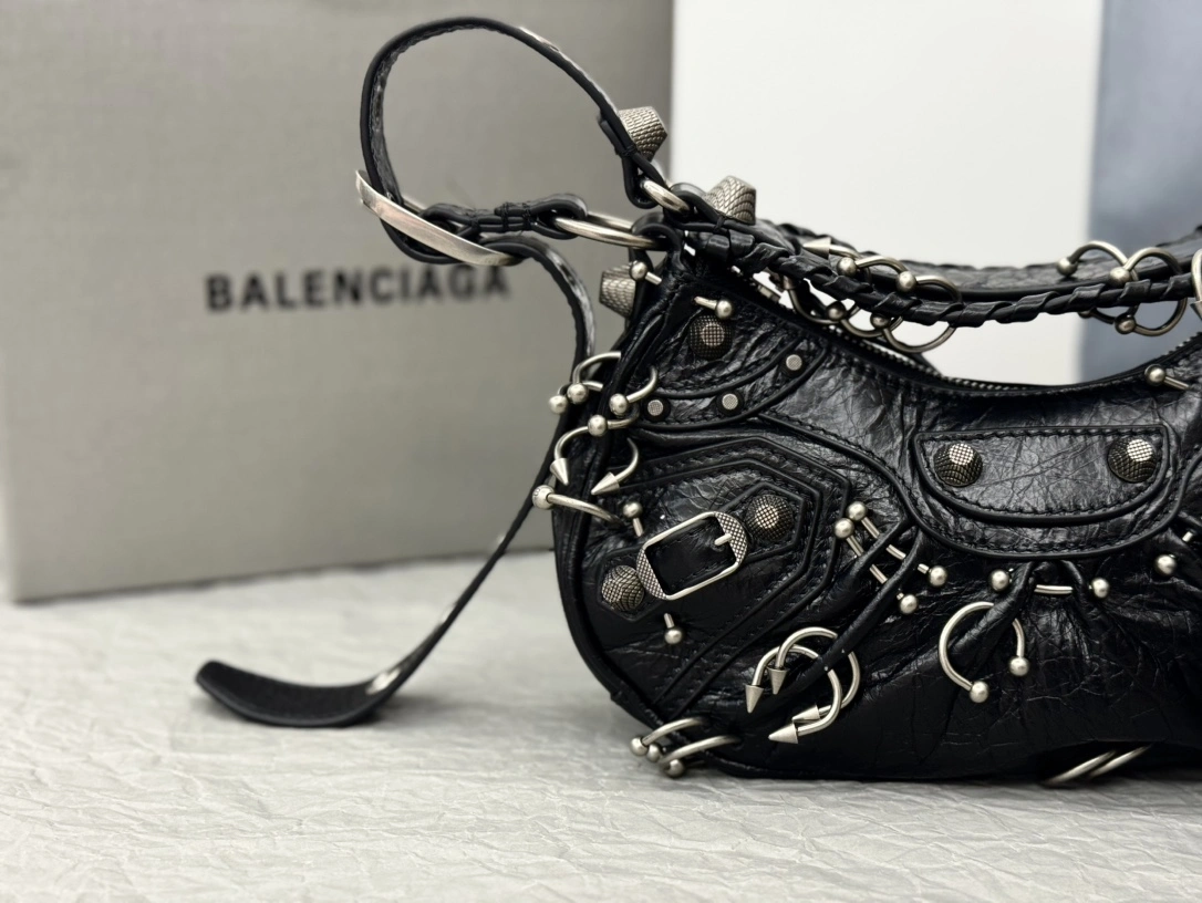 Balenciaga Le Cagole Studded Motorcycle Bag - Limited Edition Refined 61080