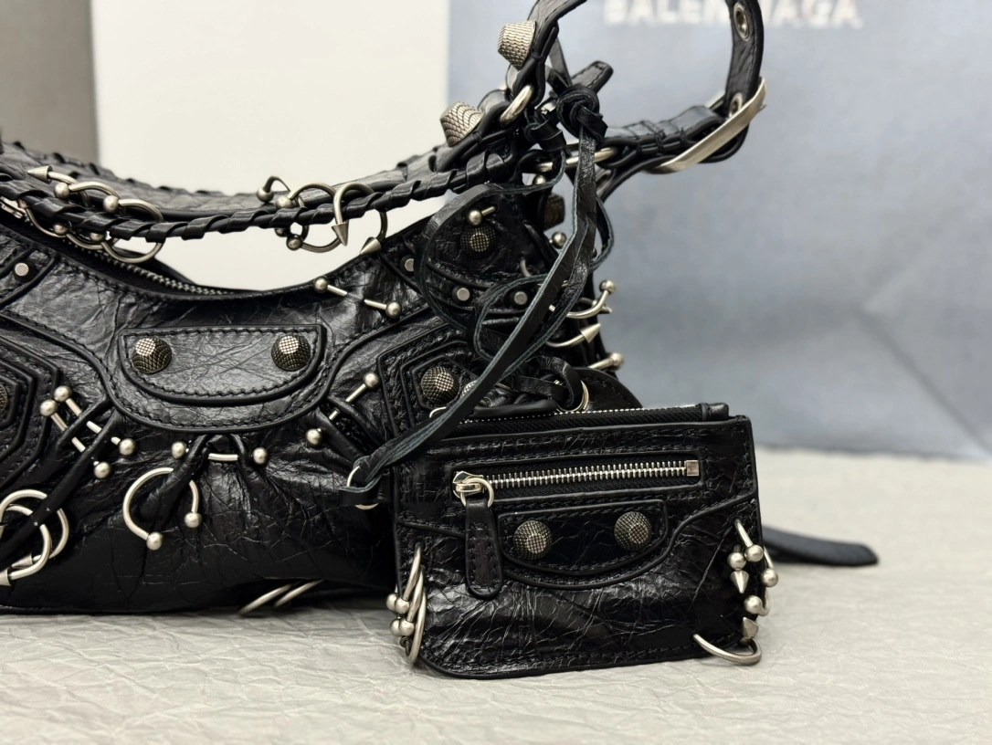 Balenciaga Le Cagole Studded Motorcycle Bag - Limited Edition Refined 61080
