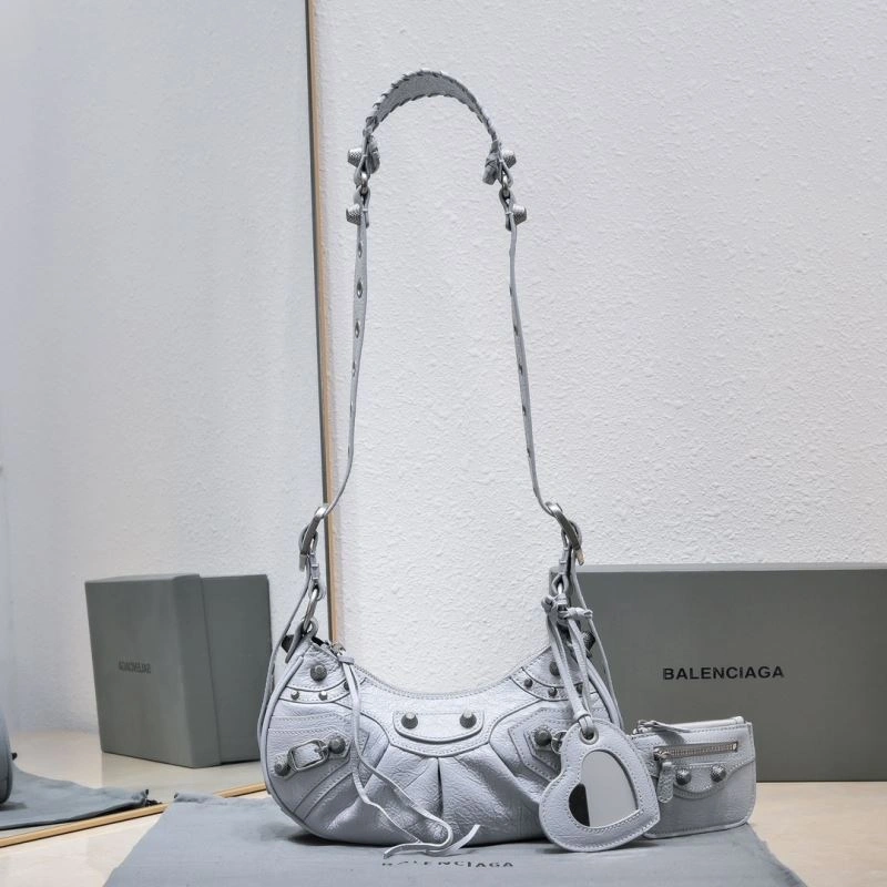 Balenciaga Light Gray Crescent Bag - 26cm Size Sleek 72716