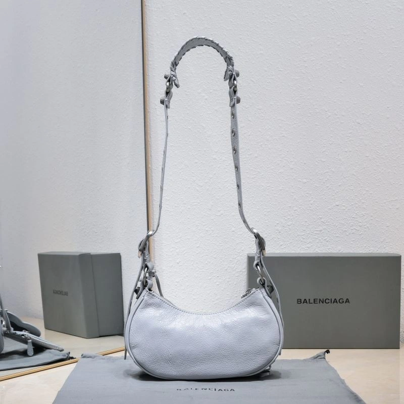 Balenciaga Light Gray Crescent Bag - 26cm Size Sleek 72716