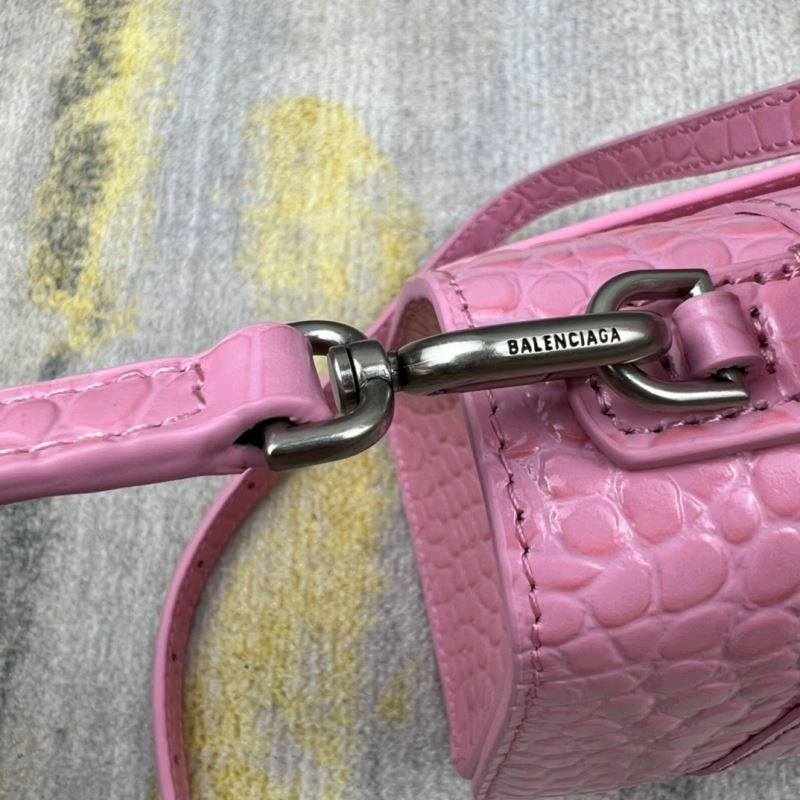 Premium Balenciaga Light Pink Crocodile Pattern Balenciaga Hourglass Bag 78733