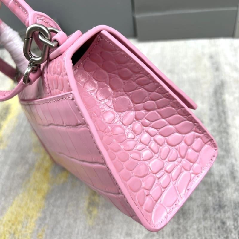 Balenciaga Light Pink Crocodile Pattern Balenciaga Hourglass Bag XS OdorResistant 78723