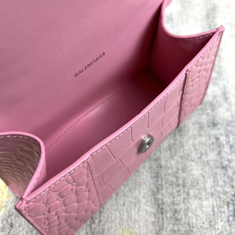 Balenciaga Light Pink Crocodile Pattern Balenciaga Hourglass Bag XS OdorResistant 78723