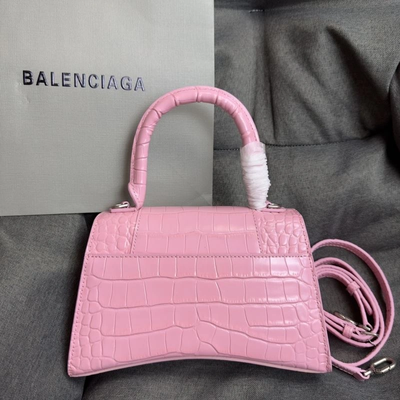 Balenciaga Light Pink Crocodile Pattern Hourglass Bag S Size AllSeason 70037