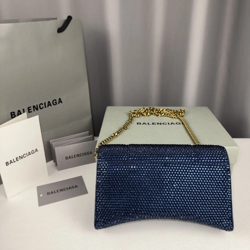 Balenciaga Limited Edition Hourglass Rhinestone Chain Bag Sleek 75314
