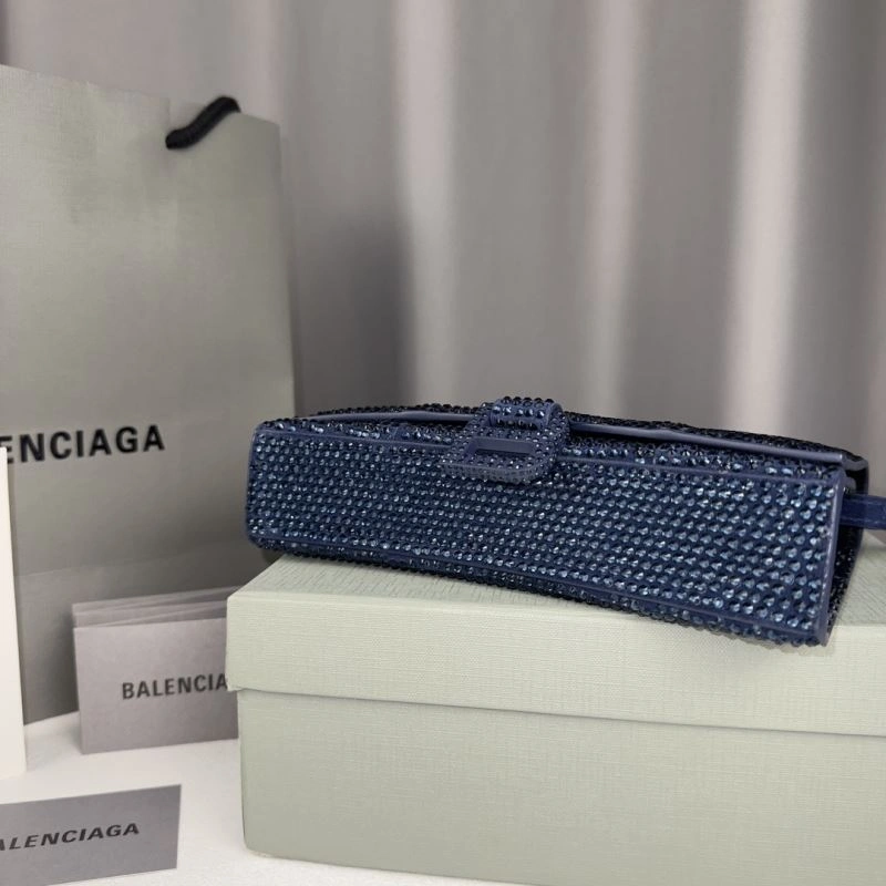 Balenciaga Limited Edition Hourglass Rhinestone Chain Bag Sleek 75314