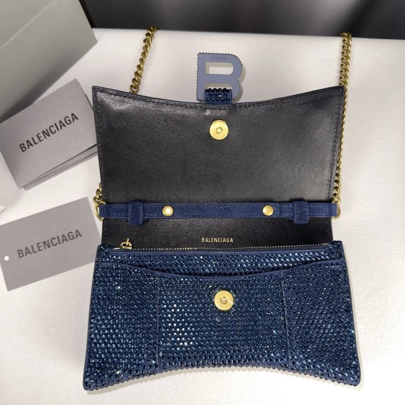 Balenciaga Limited Edition Hourglass Rhinestone Chain Bag Sleek 75314