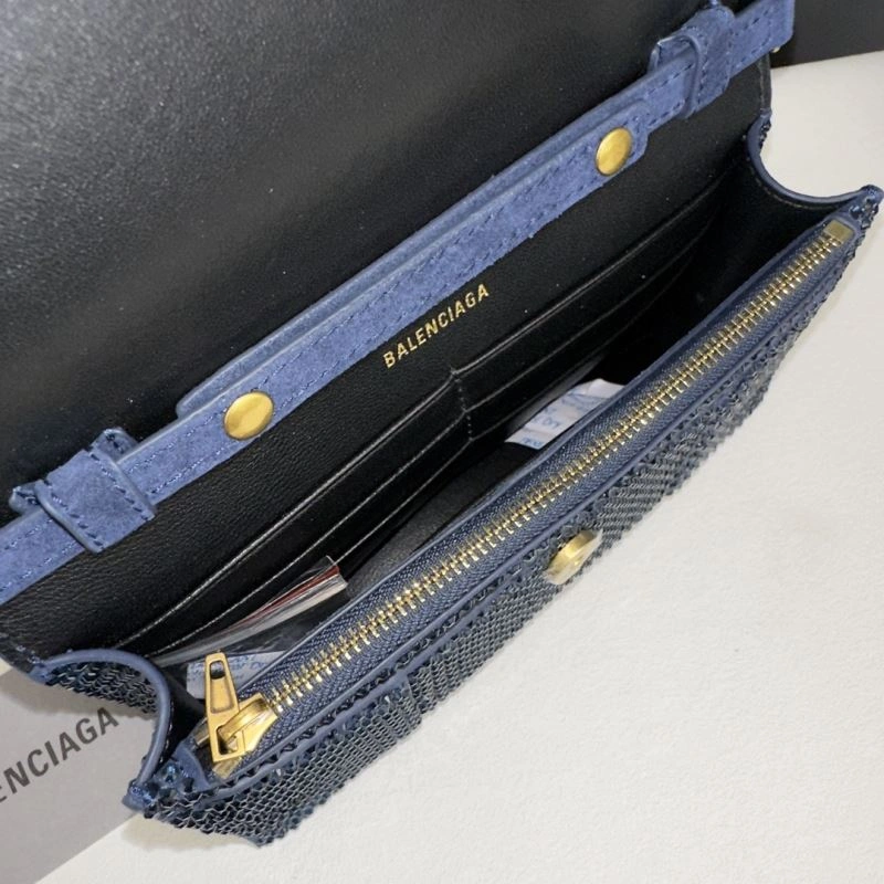 Balenciaga Limited Edition Hourglass Rhinestone Chain Bag Sleek 75314