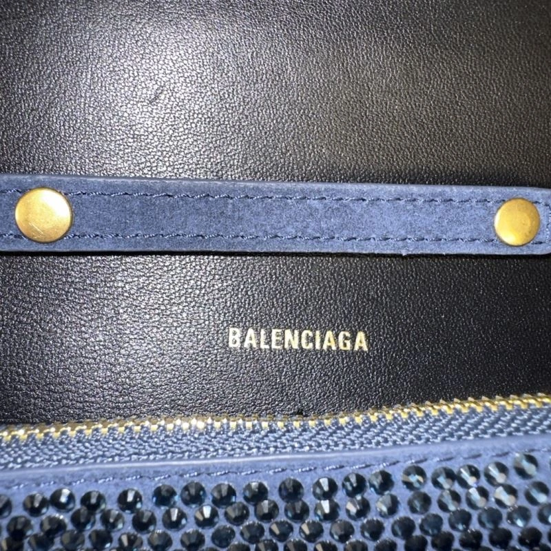 Balenciaga Limited Edition Hourglass Rhinestone Chain Bag Sleek 75314