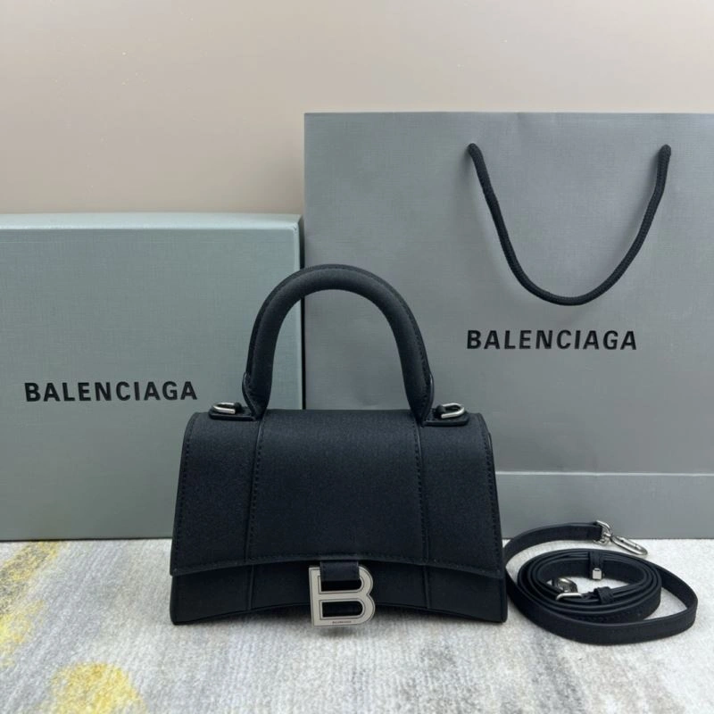 Functional Balenciaga Luminous Crescent Hourglass Bag - Shiny Black Balenciaga 78737