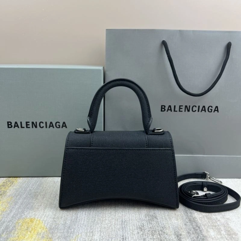 Functional Balenciaga Luminous Crescent Hourglass Bag - Shiny Black Balenciaga 78737