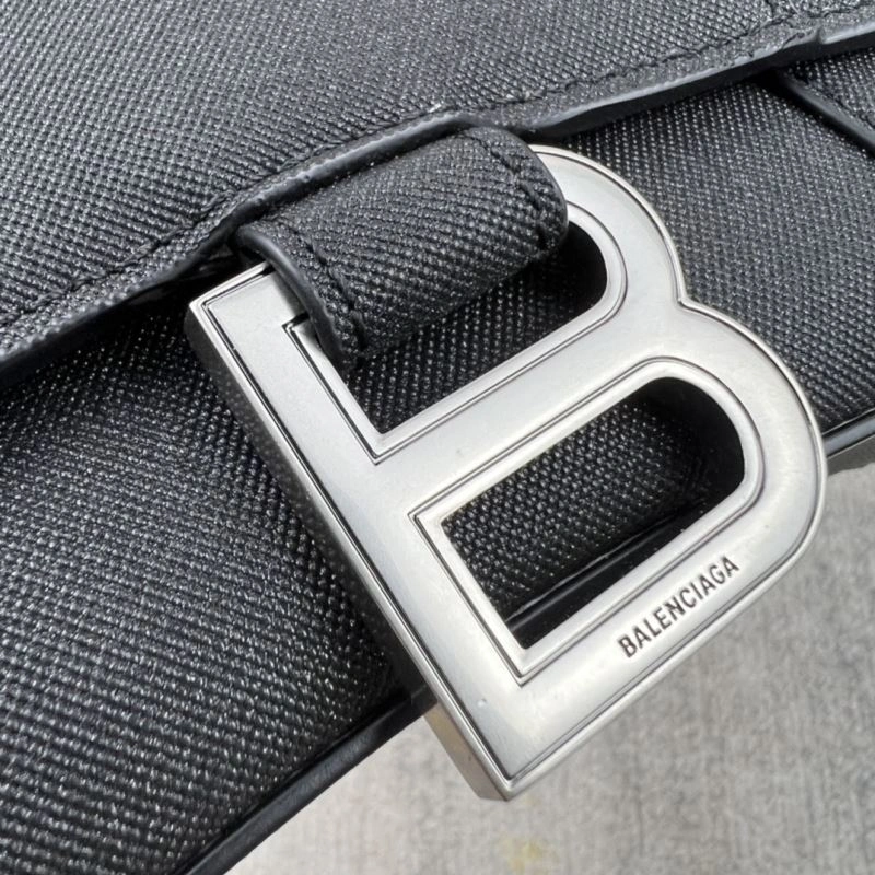 Functional Balenciaga Luminous Crescent Hourglass Bag - Shiny Black Balenciaga 78737