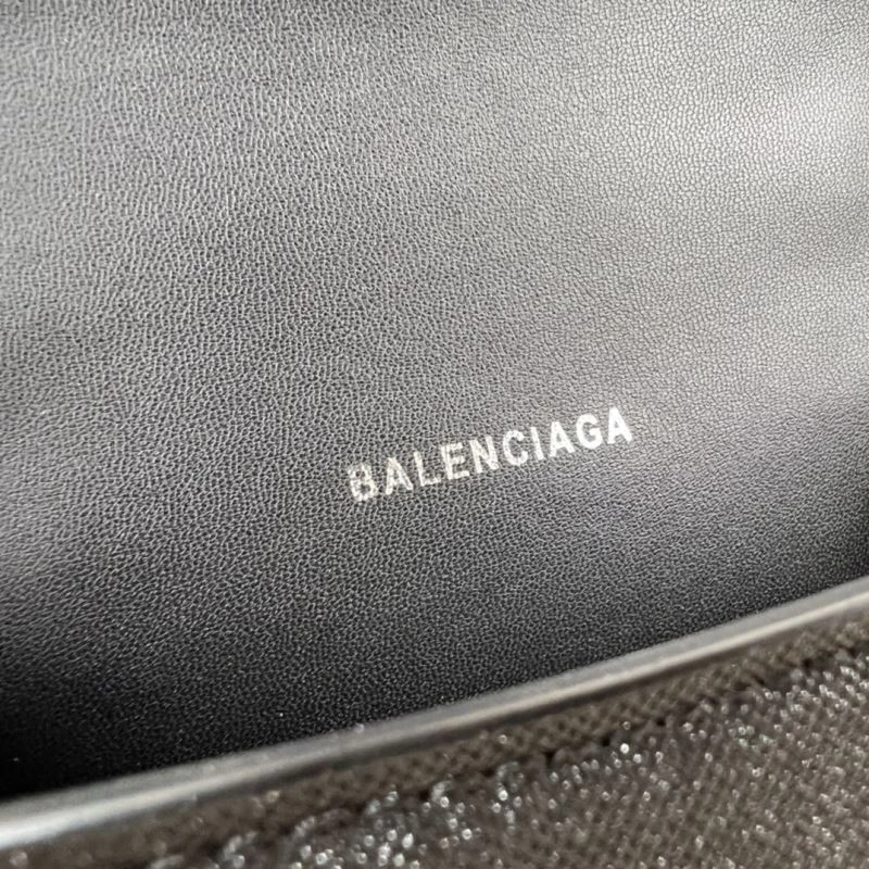 Functional Balenciaga Luminous Crescent Hourglass Bag - Shiny Black Balenciaga 78737