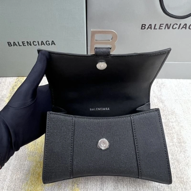 Functional Balenciaga Luminous Crescent Hourglass Bag - Shiny Black Balenciaga 78737