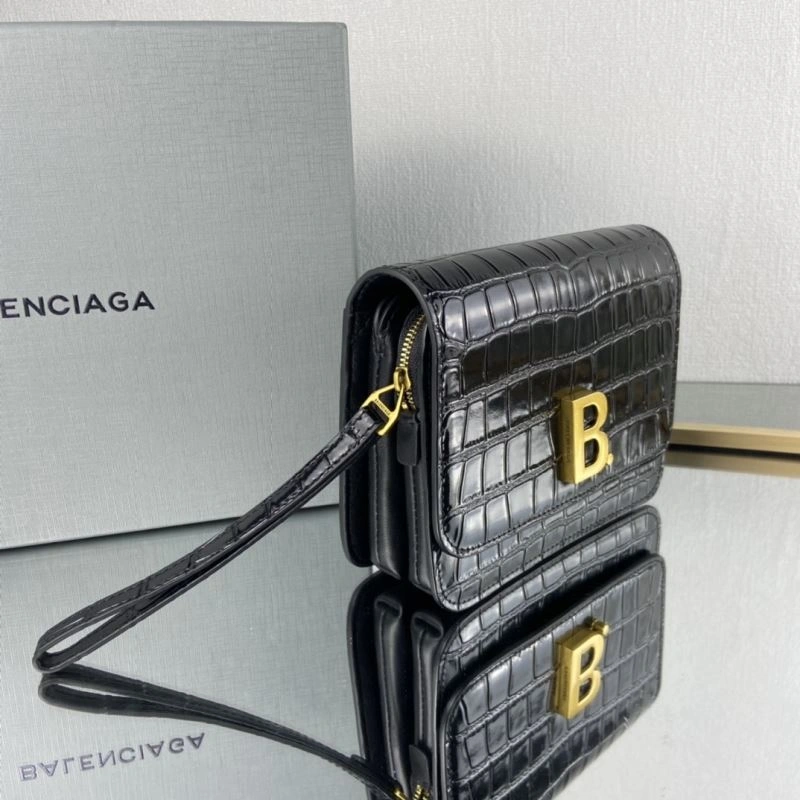 Balenciaga Luxe Crocodile-Embossed Big B Tofu Bag TopPick 78323